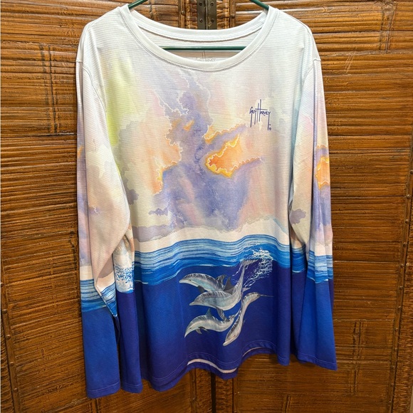 Guy Harvey Dolphin Ocean Longsleeve - Picture 1 of 6